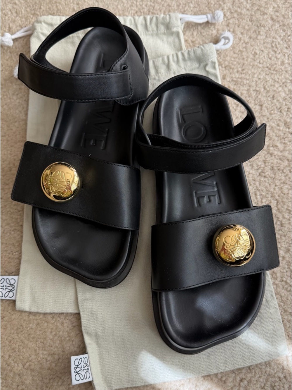 Loewe Black Sandals